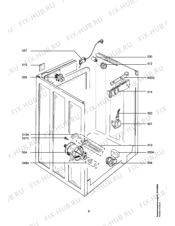 Взрыв-схема стиральной машины Aeg LAVW1057 - Схема узла Electrical equipment 268